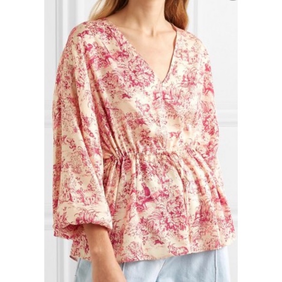 🆕 ELIZABETH AND JAMES Angela Toile Blouse - Picture 3 of 13